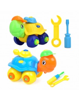 New DIY Disassembling Small Turtle Puzzle Children Assembled Model Tool Clamp With Screwdriver Educational Toys Random Color