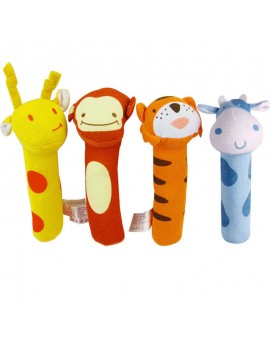 New Developmental Animal Soft Stuffed Infant Baby Plush Toys Rattles