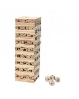 New Wooden Tower Wood Building Blocks Toy Domino 54 +4pcs Stacker Extract Building Educational Game Gift