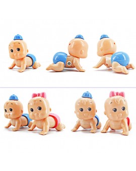 Plastic Crawling Baby Wind-Up Doll Children Educational Twisted Ass Cute Doll Random Color