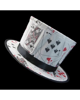 Poker Pattern Folding Spring Magic Hat Magicians High-end Hat Magic Props Classic Magic Tricks