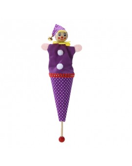 Retractable Smiling Clown Hide & Seek Play Jingle Bell baby Kids Funny Toy Random Color