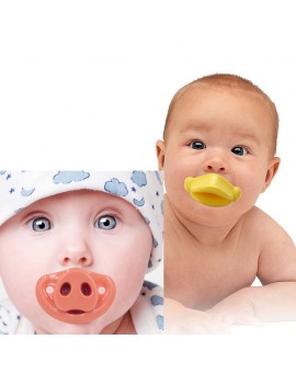 Silicone Funny Nipple Dummy Baby Soother Joke Prank Toddler Pacy Orthodontic Nipples Teether Baby Pacifier Care