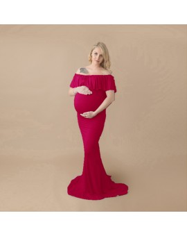  Plus Size 2017 Maternity Photography Props Gown  Fancy Shooting Photo Maternity Dress Summer Pregnant Clohtes Vestidos 