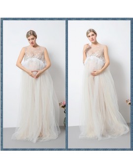 Fashion Lace Maternity Dresses Long Maternity Photography Props Sexy Pregnant Dress Pregnancy Dress for Maternity Photo Props
